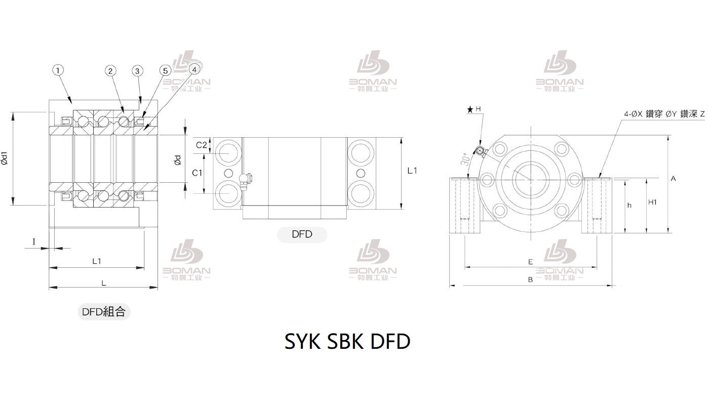 SYK MBCS25W-G syk丝杆固定端和支撑端